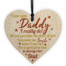 Bump Gifts Wooden Heart Dad Daddy Father Baby Son Daughter Card 