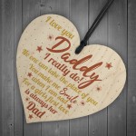 Bump Gifts Wooden Heart Dad Daddy Father Baby Son Daughter Card 