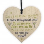 Christmas Memorial Decoration Wooden Heart Tree Memorial Sign