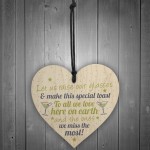 Christmas Memorial Decoration Wooden Heart Tree Memorial Sign