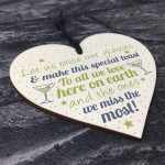 Christmas Memorial Decoration Wooden Heart Tree Memorial Sign
