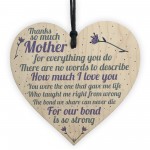 Thank You Mum Gifts Wooden Heart Cute Mums Sign Daughter Gift