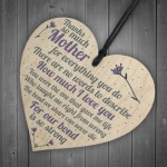 Thank You Mum Gifts Wooden Heart Cute Mums Sign Daughter Gift