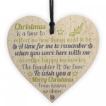 In Memory Christmas Wooden Heart Decoration Memorial Tree Sign