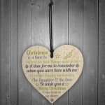 In Memory Christmas Wooden Heart Decoration Memorial Tree Sign