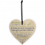 In Memory Christmas Wooden Heart Decoration Memorial Tree Sign