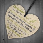 In Memory Christmas Wooden Heart Decoration Memorial Tree Sign