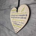 In Memory Christmas Wooden Heart Decoration Memorial Tree Sign