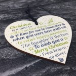 In Memory Christmas Wooden Heart Decoration Memorial Tree Sign