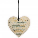 Daddy's Girl Wooden Heart Sign FATHERS Dad Daddy Gift For Him 