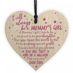 Mum Gifts Mummys Girl Wooden Heart Cute Mums Sign Daughter Gift