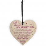 Mum Gifts Mummys Girl Wooden Heart Cute Mums Sign Daughter Gift