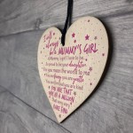 Mum Gifts Mummys Girl Wooden Heart Cute Mums Sign Daughter Gift