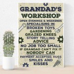 Grandad's Workshop Hanging Wall Plaque Man Cave Den Shed Sign