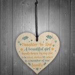 Daughter In Law Gift Handmade Wooden Heart Plaque Birthday