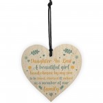 Daughter In Law Gift Handmade Wooden Heart Plaque Birthday