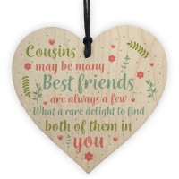 wood Cousins Are Connected family Sign heart to heart relatives plaque 
