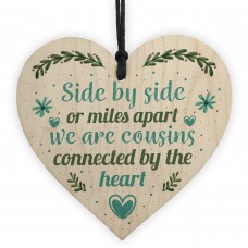 Cousin Birthday Gift Wooden Heart Plaque Keepsake Family Friend