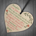 Daughter In Law Birthday Christmas GIFTS Wooden Heart Plaque