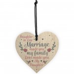 Wood Plaque Mother Daughter In Law Gift Wedding Birthday Gift