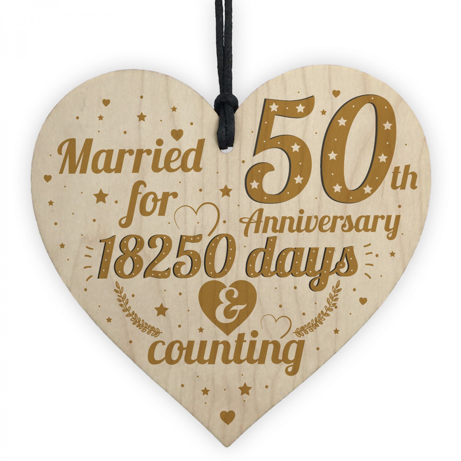 50th Wedding  Anniversary  Gift  Gold Fifty Years  Gift  For 