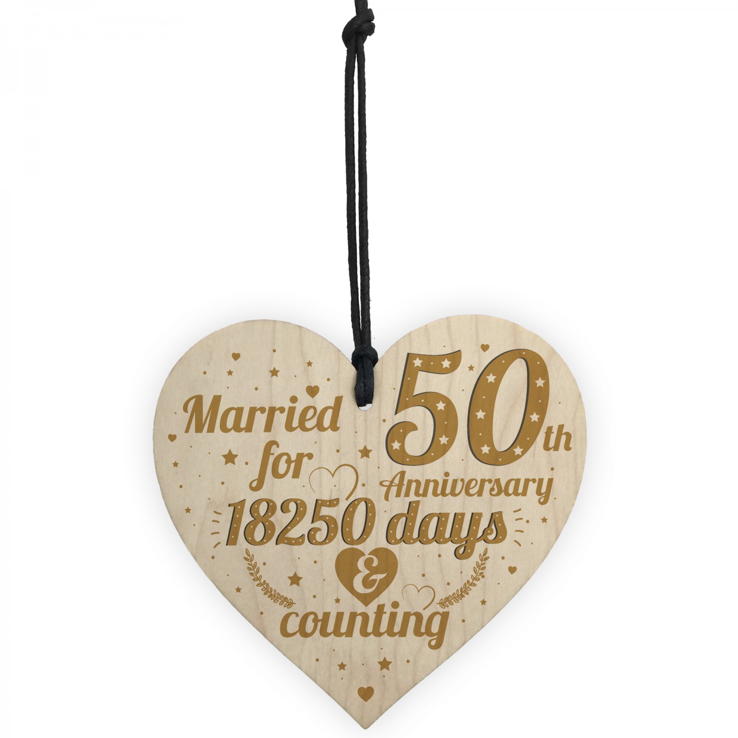 Anniversary gift for sales husband in gold
