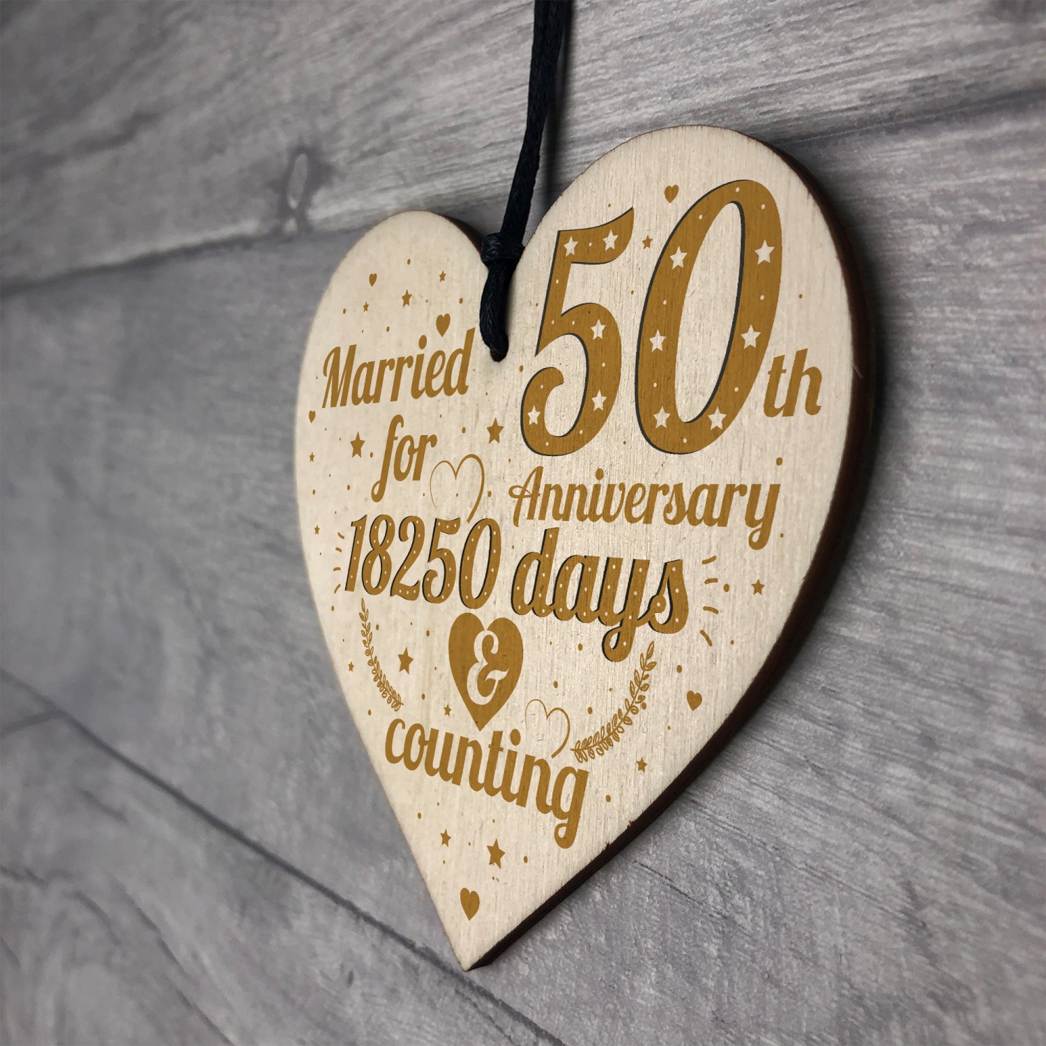 50th Wedding Anniversary Gift Gold Fifty Years Gift For