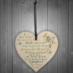 Friendship Gift Handmade Wooden Heart Plaque Best Friend Sign