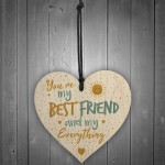 Best Friend Friendship Plaque Wood Heart Birthday Thank You Gift