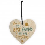 Best Friend Friendship Plaque Wood Heart Birthday Thank You Gift
