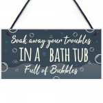 Bath Tub Bathroom Decor Toilet Door Sign Nautical Wall Sign 