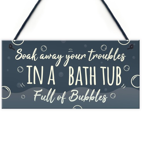 Bath Tub Bathroom Decor Toilet Door Sign Nautical Wall Sign 