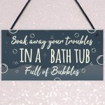 Bath Tub Bathroom Decor Toilet Door Sign Nautical Wall Sign 