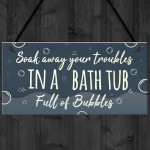 Bath Tub Bathroom Decor Toilet Door Sign Nautical Wall Sign 
