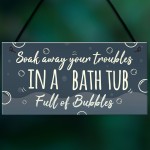 Bath Tub Bathroom Decor Toilet Door Sign Nautical Wall Sign 