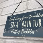 Bath Tub Bathroom Decor Toilet Door Sign Nautical Wall Sign 