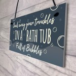 Bath Tub Bathroom Decor Toilet Door Sign Nautical Wall Sign 