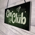 Gin Club Gin Tonic Sign Garden Shed Home Bar Pub Kitchen Plaque 