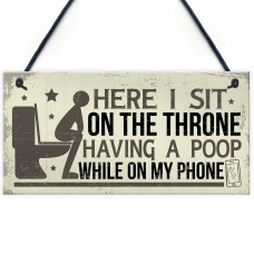 Shabby Chic Bathroom WC Toilet The Loo Hanging Door Wall Plaque