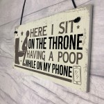 Shabby Chic Bathroom WC Toilet The Loo Hanging Door Wall Plaque