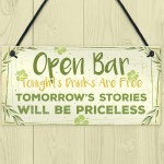 Open Bar Signs Home Garden Bar Plaque Pub Kitchen Man Cave Sign 