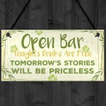 Open Bar Signs Home Garden Bar Plaque Pub Kitchen Man Cave Sign 