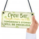 Open Bar Signs Home Garden Bar Plaque Pub Kitchen Man Cave Sign 