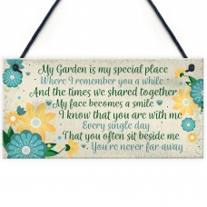Garden In Memory Mum Nan Friend Memorial Poem Sign Hanging Wall 