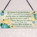 Garden In Memory Mum Nan Friend Memorial Poem Sign Hanging Wall 