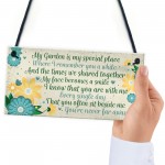 Garden In Memory Mum Nan Friend Memorial Poem Sign Hanging Wall 