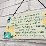 Garden In Memory Mum Nan Friend Memorial Poem Sign Hanging Wall 