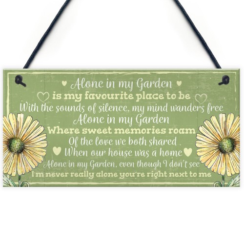 Novelty Hanging Garden Memorial Plaque Present Home Fence Sign 