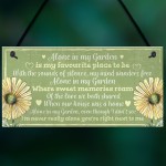 Novelty Hanging Garden Memorial Plaque Present Home Fence Sign 