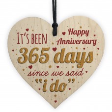 Happy Anniversary 1st Wedding Anniversary Heart Gift For Her